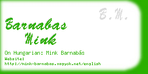 barnabas mink business card
